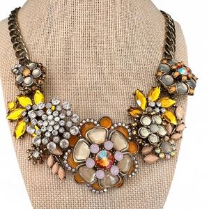 Vintage Joan Rivers 18” Jeweled Bouquet Statement Necklace